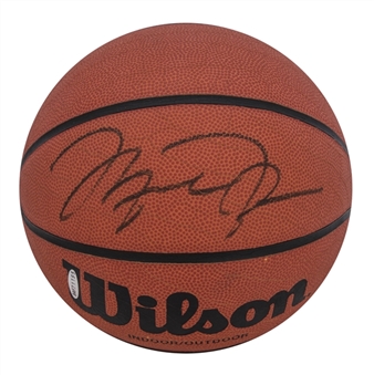 Michael Jordan Signed Wilson Jet Tournament Edition Indoor/Outdoor Basketball (UDA)